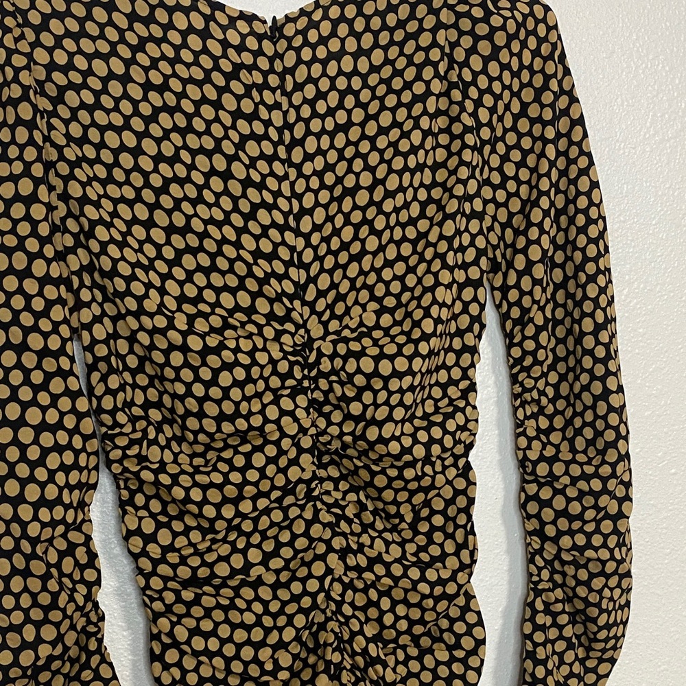 Banana Republic Black and Tan Patterned Blouse - Picture 8 of 16